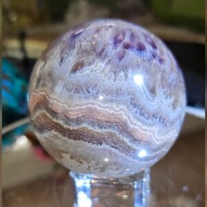 Amethyst And Agate Sphere Super Uuique Pattern!